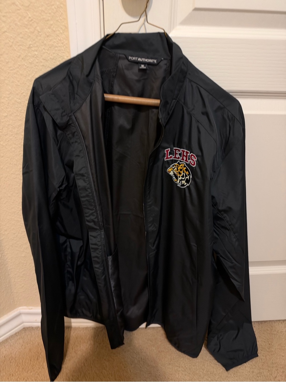 Port Authority Black LEHS Embroidered Windbreaker Jacket